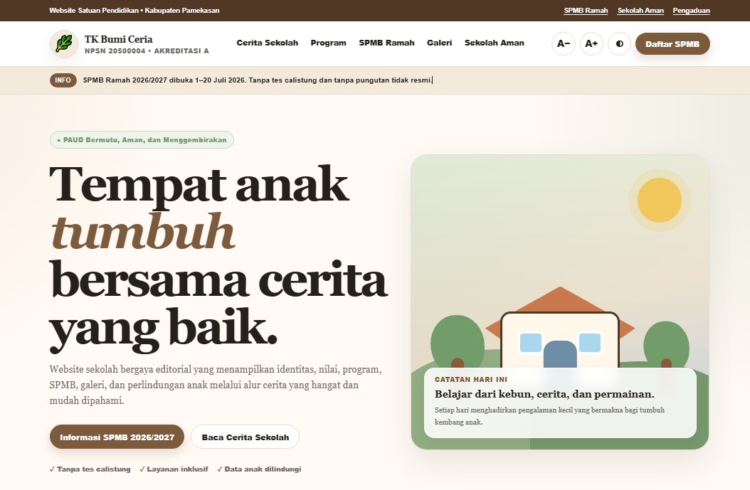 Preview template Bumi Ceria