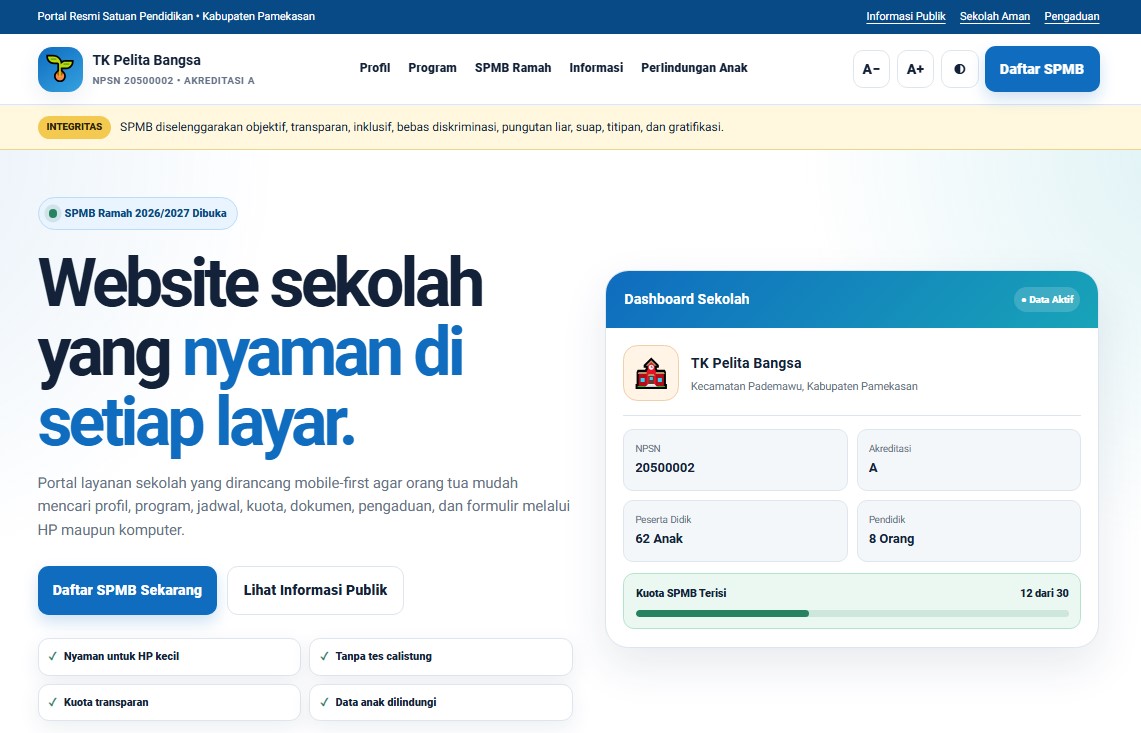 Preview template Pelita Bangsa