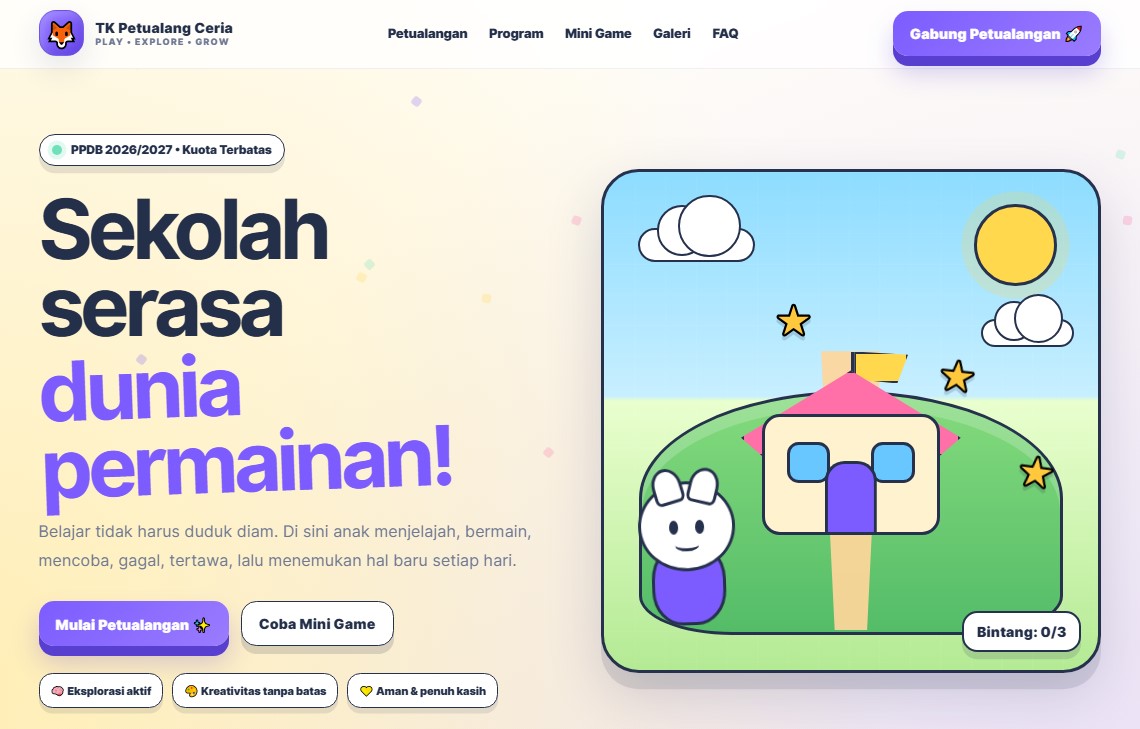 Preview template Petualang Ceria