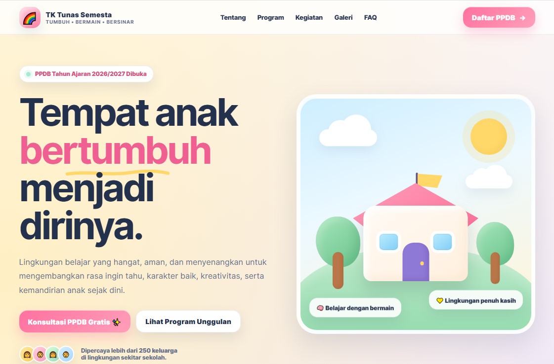 Preview template Tunas Semesta